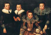 family portrait of two brothers and two sisters